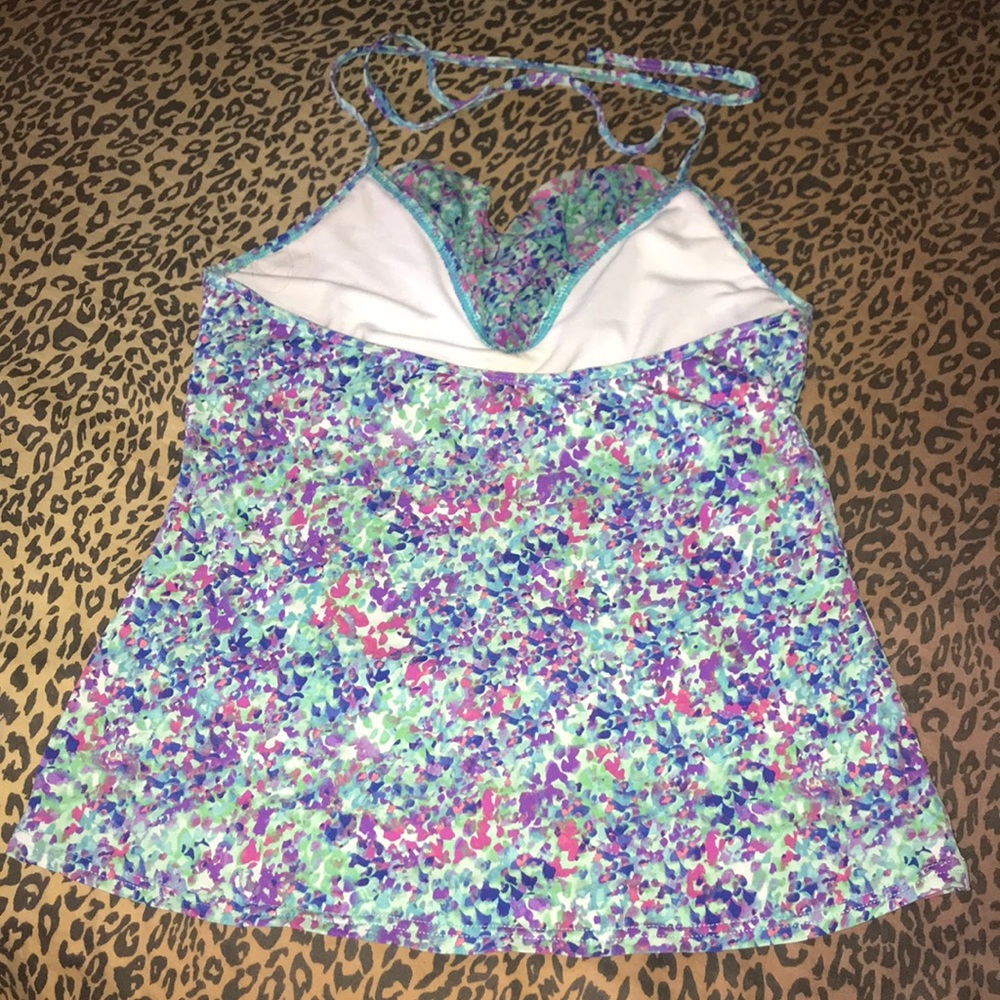 Kenneth Cole Reaction Ruffle Trim Tankini Top - Picture 3 of 6